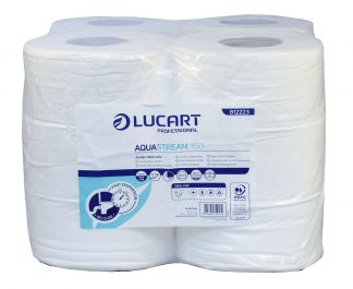 Lucart AquaStream 2 ply Mini Jumbo Toilet Rolls 150m (76mm core) 812223