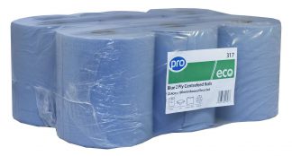 PRO 2 ply Blue Centrefeed Roll
