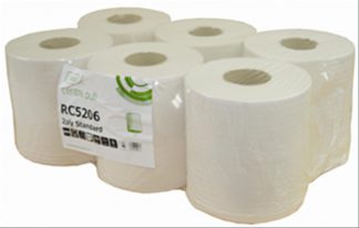 White Centrefeed Roll 20cm x 150m 2 Ply Recycled