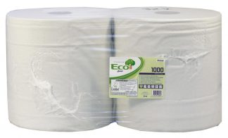 Lucart Eco White 2 Ply Recylced White Wiping Roll 852028Z