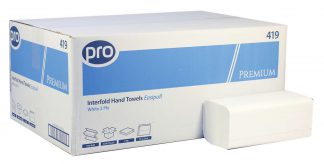 PRO Premium Easipull V-Fold 2 Ply White Paper Hand Towels