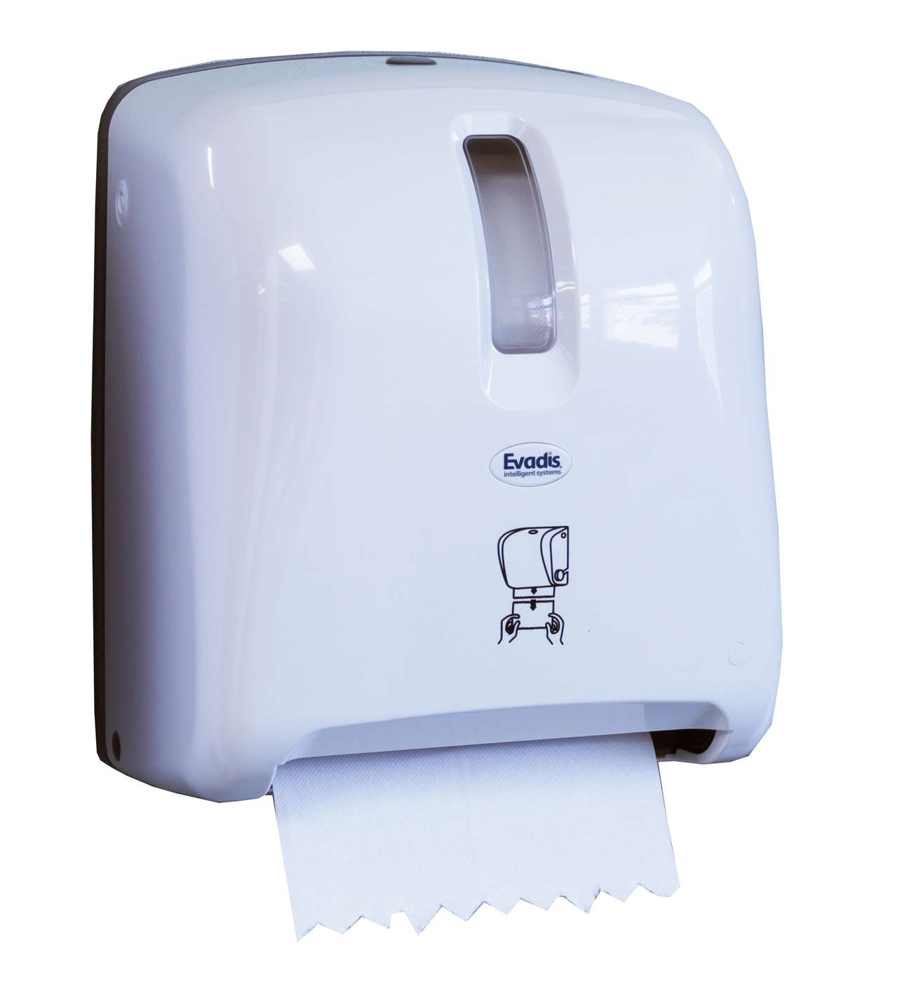 White Autocut Roll Towel Dispenser